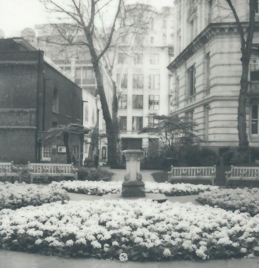 Postman’s Park - shot on Polaroid SX-70. Part of Tranquil City series. London 2019.